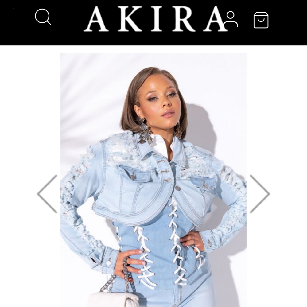 Akira Distressed Cropped Jacket